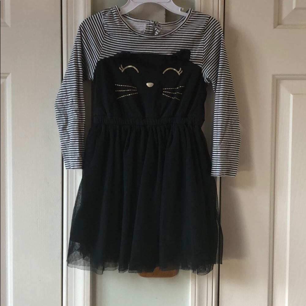Black kitten Carter’s 4t dress. Used.